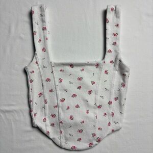Cotton On White Floral Corset- FairyCore-SP